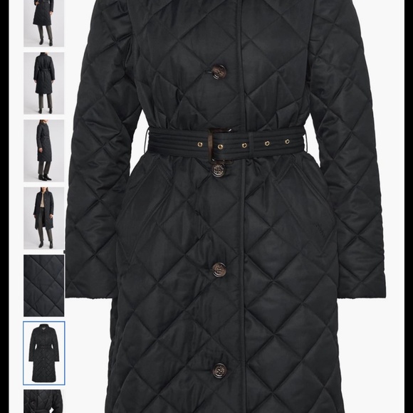 NWT BARBOUR Cordelia Quilted Longline Belted jacket - Picture 3 of 5